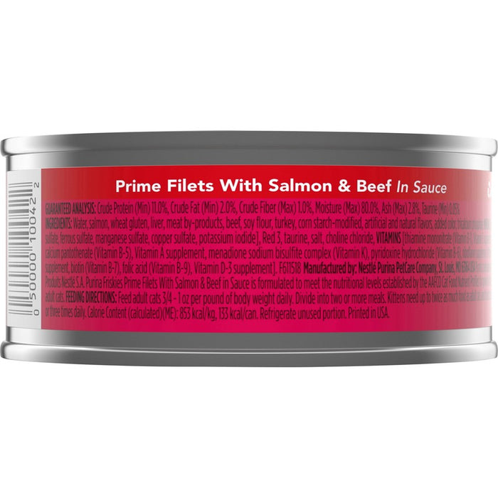 Friskies Cat Can Prime Filet Salmon & Beef 5oz 24ct