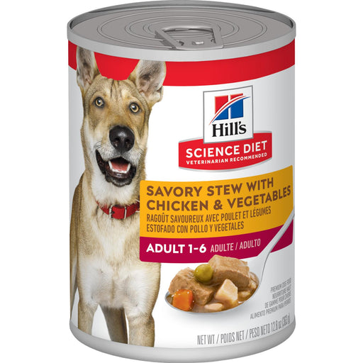 Hills Science Diet Can Dog Adult Stew Chicken & Vegetable 12oz 12ct