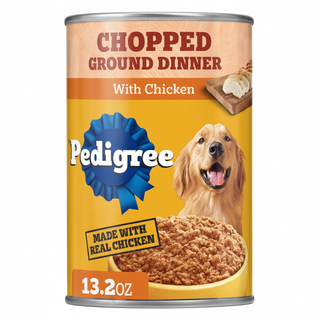 Pedigree Chopped Ground Dinner with Chicken Adult Canned Wet Dog Food, 13.2oz