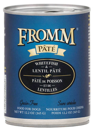Fromm Grain-Free Whitefish & Lentil Pate Can Dog Food, 12.2oz
