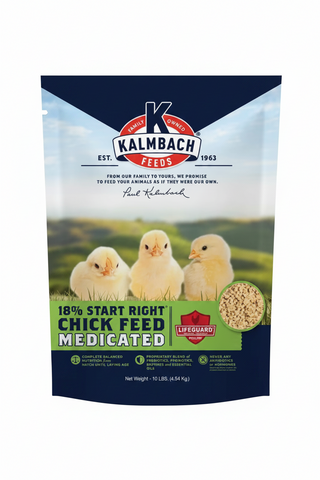 Kalmbach 18% All Natural Start Right Chick Crumbles Medicated, 10lb