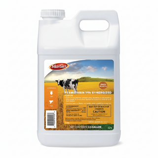 Martin's Permethrin 1% Synergized Pour-On Livestock Insecticide, 2.5 gal.