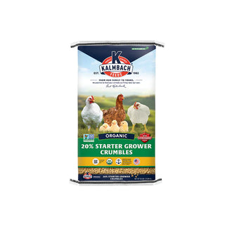 Kalmbach 20% Organic Chick and Meatbird Starter Grower Crumble, 35lb