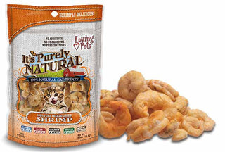 Loving Pets It's Purely Natural Freeze Dried Shrimp Cat Treats, 6oz