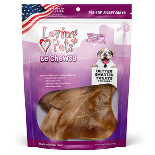 Loving Pets Be Chewsy Pig Ear Alternative Chews for Dogs, 10 count