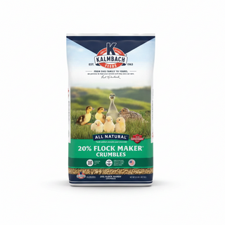 Kalmbach Flock Maker Poultry Feed Starter Crumble 20% Protein, 50 lb