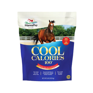 Manna Pro Cool Calories 100 Healthy Weight Gain Equine Dry Fat Horse Supplement, 8lb bag