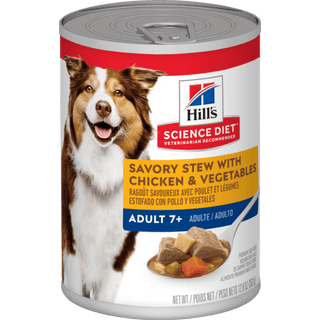 Hills Science Diet Can Dog Adult 7+ Stew Chicken & Vegetable 12oz 12ct