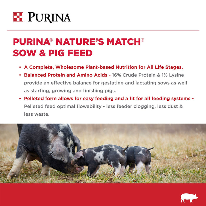 Nature’s Match® Sow & Pig Complete Feed 50LB
