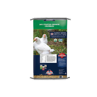 Kalmbach 20% Organic Chick and Meatbird Starter Grower Crumble, 35lb