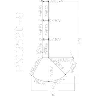 Priefert Premier Open Sweep 135 Degree with 24' Adjustable Alley - PS13520-8