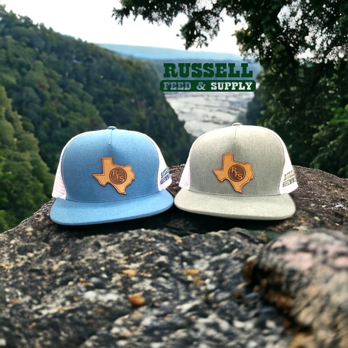 russell-feed-green-white-leather-texas-patch-snapback-hat