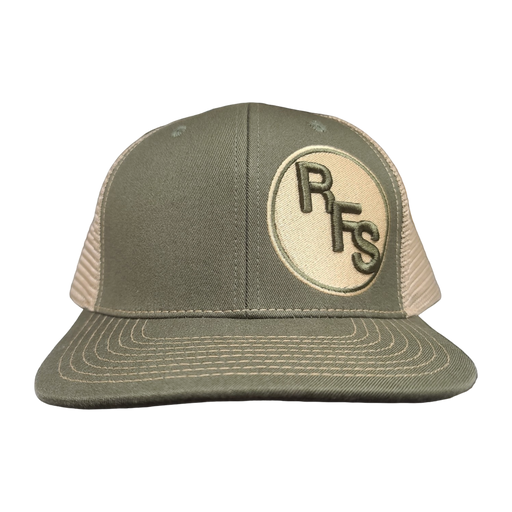 Russel Feed Offset RFS Logo Trucker Cap (Olive/Khaki)