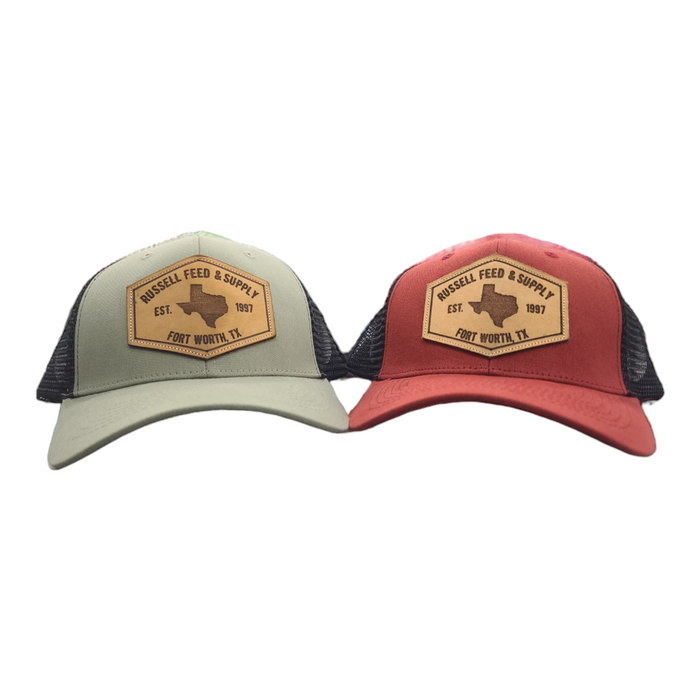 Russell Feed "HEX" Leather Patch Trucker Cap