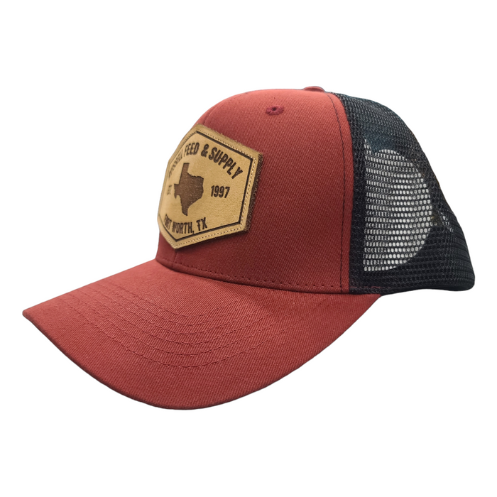 Russell Feed "HEX" Leather Patch Trucker Cap