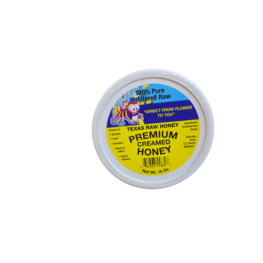 Texas Raw Premium Creamed Honey (16oz) Tub