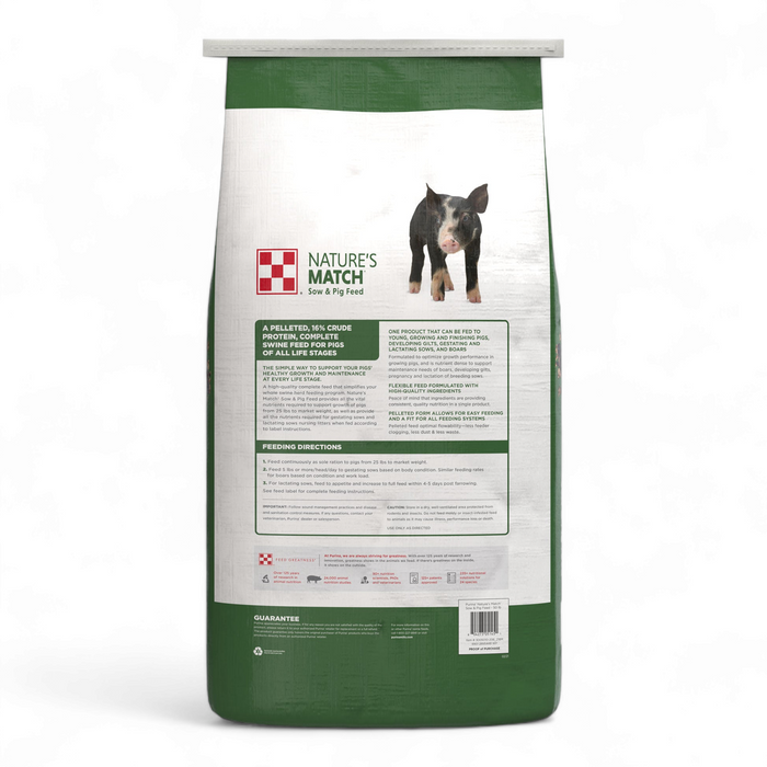Nature’s Match® Sow & Pig Complete Feed 50LB