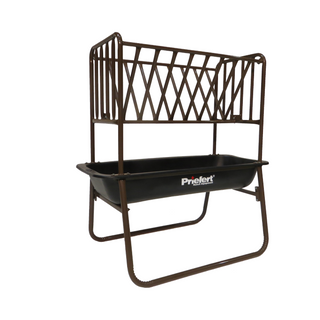 Priefert Horse Feeder with Hay Rack, Brown