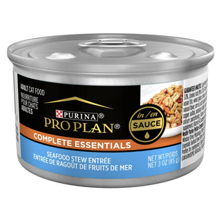 Purina Pro Plan Complete Essentials Seafood Stew Entrée In Sauce Wet Cat Food, 3oz