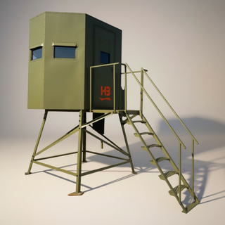 HB Rifle & Combo Tower with Porch & Stairs, 5ft Tall