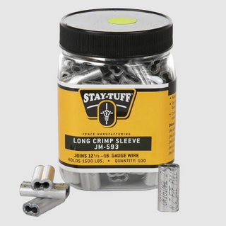 Stay Tuff Long Crimp Sleeves, 100 Count (JM-593)