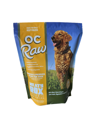 OC Raw Frozen Chicken & Produce Meaty Rox for Dogs 7lb