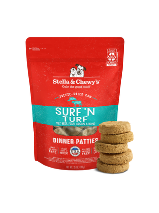 Stella & Chewy's Freeze Dried Raw Dinner Patties Surf 'N Turf 14 oz.