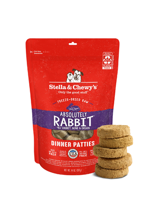Stella & Chewy's Freeze Dried Raw Dinner Patties Absolutely Rabbit, 14 oz.