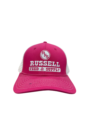 russell-feed-pink-and-white-snap-back