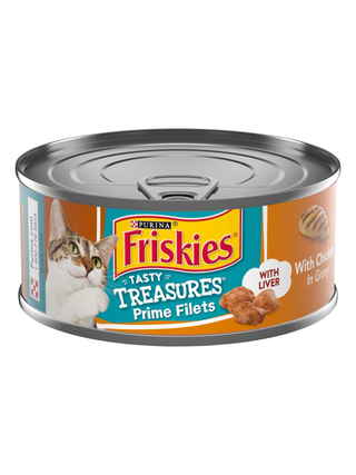 Friskies Cat Can Tasty Treasures Chicken & Cheese 5oz 24ct