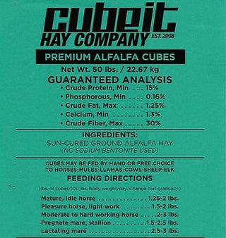 Cubeit Alfalfa Cubes 50lb