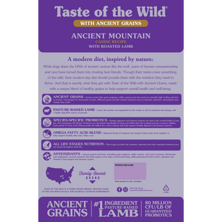 Taste Of The Wild Ancient Mountain Canine Recipe with Roasted Lamb