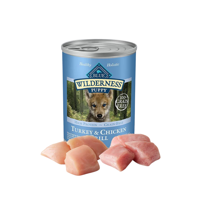 Blue Buffalo Can Wilderness Puppy Turkey & Chicken 12.5oz 12ct