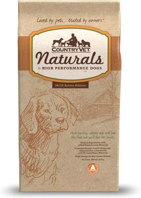 Country Vet Naturals Active 30% Dog Food, 35lbs