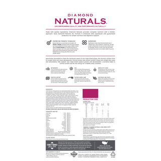 DIAMOND NATURALS LARGE BREED PUPPY LAMB & RICE FORMULA