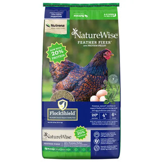 NatureWise Feather Fixer 20% Pellet Poultry Feed, 40lb