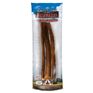 Loving Pets Pure Buffalo Bully Sticks Dog Treat, 12in 3 Count