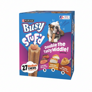 Busy Stuf'd Beef, Chicken & Peanut Butter Filled Dog Treat Variety Pack 27