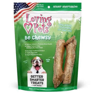 Loving Pets Be Chewsy Dog Antler Treat, 22.5-oz bag, 6 count