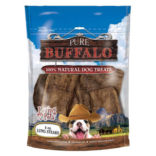 Loving Pets Pure Buffalo Lung Steaks Dog Treat, 4oz