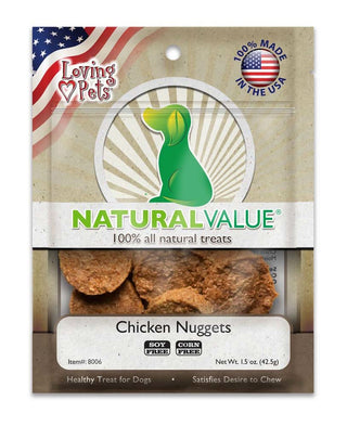 Loving Pets Natural Value Nuggets Dog Treats Chicken, 1.5oz