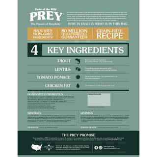 Taste Of The Wild Prey Trout Limited Ingredient Recipe for Dogs