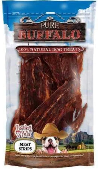 Loving Pet Pure Buffalo Jerky Meat Strips, 3.5 oz