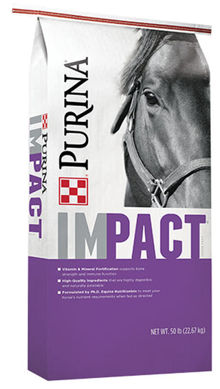 Purina Impact 14% Dry Mix Horse Feed, 50lb