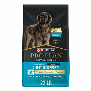 Purina Pro Plan AdvantEDGE Digestive Support Plus Large Breed Salmon and Oat Meal Formula Adult Dry, 22Ib