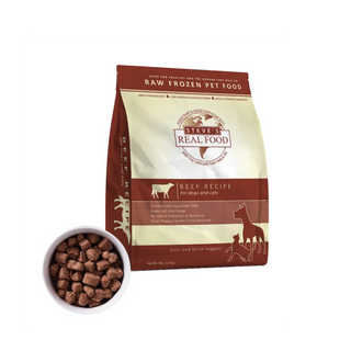 Steve's Real Food Frozen Dog Food Nuggets - 5 lb Beef