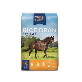 Triple Crown Rice Bran Naturals Pelleted Horse Supplement, 40 lb. Bag