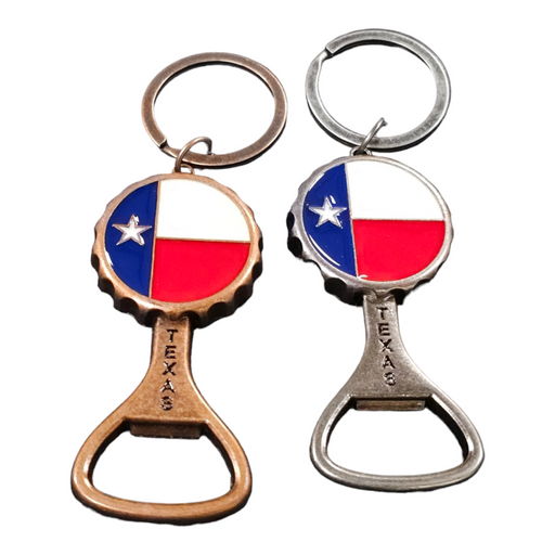 Texas Flag Bottle Opener Keychain