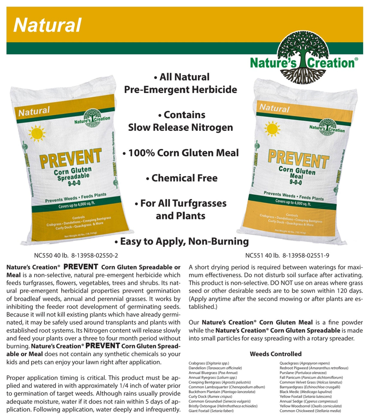 Nature's Creation Corn Gluten Spreadable — Russell Feed & Supply