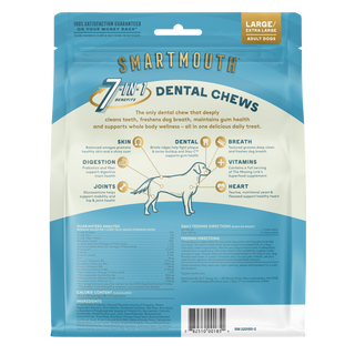 The Missing Link Smartmouth Dental Chews for Large/Extra Large Dogs 28 Count